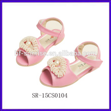 SR-15CS0104 as meninas as mais atrasadas das sandálias das meninas da forma sandálias cor-de-rosa da pérola design novo das sandálias das meninas novas